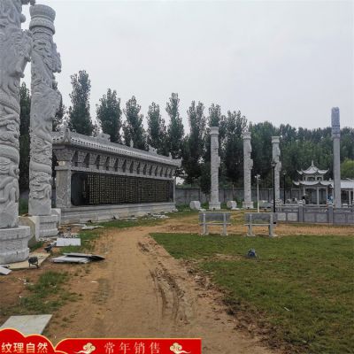 景區(qū)園林石雕龍柱、涼亭、影壁墻，庭院建筑構(gòu)件定制生產(chǎn)