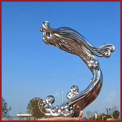 戶(hù)外廣場(chǎng)大型不銹鋼抽象園林景觀擺件