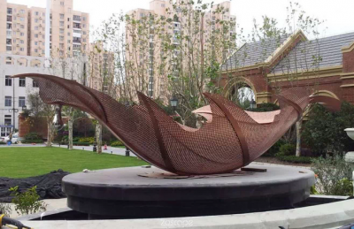 戶(hù)外廣場(chǎng)大型不銹鋼景觀雕塑