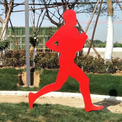 紅色 剪影 跑步 男 不銹鋼、鍍鋅板或玻璃鋼材質(zhì)