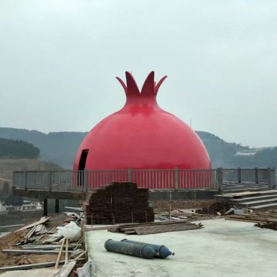戶(hù)外景區(qū)不銹鋼大型水果景觀雕塑
