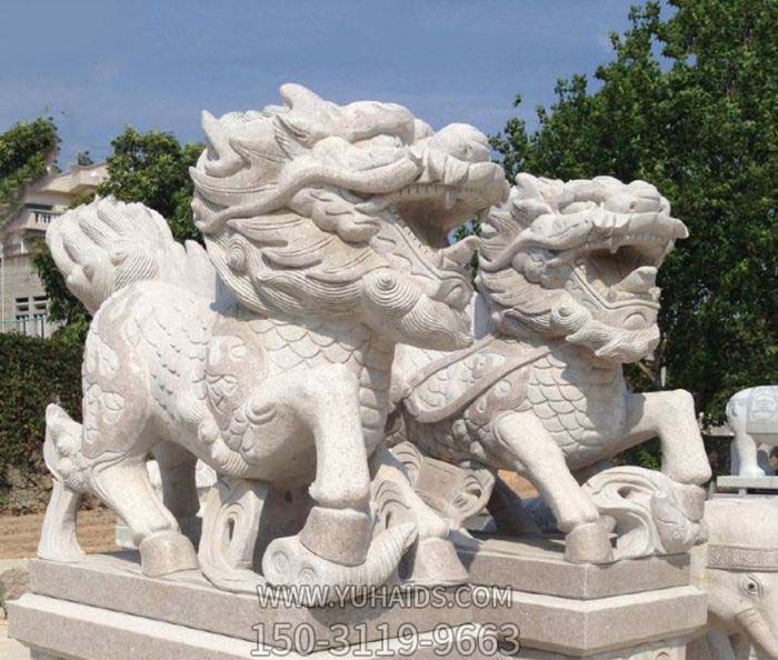 漢白玉石雕庭院別墅小區(qū)裝飾品鎮(zhèn)宅神獸麒麟雕塑 漢白玉石雕庭院別墅小區(qū)裝飾品鎮(zhèn)宅神獸麒麟雕塑